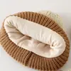 Gorro de punto para niños Invierno Sencillo Conjunto de bufanda tejida para niños Gorro de lana para niñas Resistente al viento Cálido Gorro para bebé