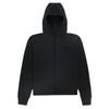 Cardigan Suéter com Capuz e Zíper Geométrico Bordado Solto Estilo High Street Punk Americano Outono Inverno