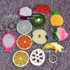 Chaveiro Pingente Fatia Grande de Fruta de Resina Simulada Limão Laranja Melancia Kiwi Pitaya Pingente de Mochila