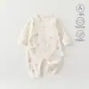 Ropa para bebé recién nacido, infantil Clase A, mameluco sin costuras de cuatro estaciones para recién nacido con amarres, ropa para bebé, ropa para niños