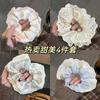 Tecido Liso Cor Morandi Estilo Coreano Acessórios de Cabelo Estilo Ins Gaze Bolha Elástico de Cabelo Flor de Cabelo Elegante Scrunchie