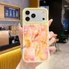 Estilo Oceánico de Verano Arena Movediza Rosa Mariposa Funda para iPhone 18 Pro Max Silicona Líquida Tacto Amigable con la Piel A Prueba de Golpes