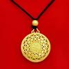 Colgante de Brújula de los Ocho Tesoros Antiguos Chapado en Oro Latón al por Mayor Oro Electrochapado Imitación Oro Primera Joyería Palabra Fu Hebilla Ping An Colgante Colgante