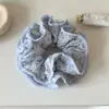 Lazo de Puntos Dulces de Doble Capa Azul Estilo Coreano Suave Goma para el Cabello Accesorio para Cola de Caballo Dulce
