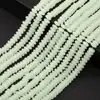 Cuentas de Cristal para Ábaco de Rueda de 7 mm, Imitación Jade de Colores, Agujero Recto, Materiales para Accesorios de Joyería Hecha a Mano DIY
