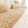 Cojín de Sofá de Pana de Invierno Felpa Antideslizante Acolchado Espesor Moderno Simple Funda de Sofá Tela de Cubierta Cojín de Asiento