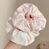Goma para el pelo de estilo coreano, tamaño extragrande, de intestino de cerdo, estilo casual para niñas, linda cuerda floral para coleta con lazo