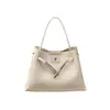 Nova bolsa de mão feminina em couro genuíno, bolsa de ombro e crossbody casual e versátil, bolsa Kelly de alta qualidade simples e luxuosa para exportação