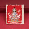 Thangka Tibetano Nepalesa Pura Pintado à Mão dos Oito Guardiões do Zodíaco, Tesouro Vazio Bodhisattva Pintado à Mão Bruto e Puro Núcleo de Cartão 4*5