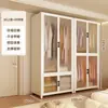 Guarda-Roupa Simples para Quarto, Uso Doméstico, Moradia Alugada, Armário de Armazenamento de Metal de Aço Carbono Resistente e Durável, Montado para Apartamentos Pequenos