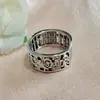 Anillo Ábaco Vintage Personalidad Dominante Plata Tailandesa Oro Ri Jin Dou Estilo Étnico Para Hombre y Mujer Apertura Ajustable Anillo Individual