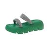 Comércio Exterior Transfronteiriço Lote Misto Sapatos Femininos Verão Borracha Sola Macia Plataforma Sola Grossa Strass Moda Sandálias para Trabalho Atacado