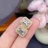 Brincos de prata esterlina com aquamarina natural incrustada, pedra principal 4x6mm, presente para mulheres, transmissão ao vivo transfronteiriça