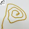 Colar de Contas de Areia Banhado a Ouro Vietnamita Joias para Mulheres, Pingente de Latão Banhado a Ouro Atacado, Versátil Novo Estilo Chinês