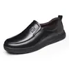 Zapatos Casuales para Hombre sin Cordones para Personas Mayores, Antideslizantes, Transpirables de Cuero, Zapatos Versátiles de Suela Blanda para Hombre de Edad Media