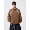 Chaqueta Retro Japonesa de Moda con Estampado de Letras Solapa Color Sólido para Hombre Tendencia Holgada Chaqueta de Trabajo Detroit Nuevo Estilo