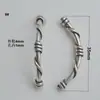 Tailandia Chiang Mai Tubo Curvo de Plata Hecho a Mano Tubo Delgado Liso Tubo Pequeño Tallado Pulsera Collar Joyería de Plata DIY Accesorios