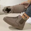 Comercio exterior talla extra botas de nieve mujer 2024 otoño e invierno nuevo moda transfronteriza cálido forro de felpa botines de pedal zapatos de algodón