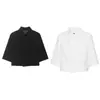 Comercio Exterior Ropa de Mujer 2026 Estilo Europeo y Americano Moda Versátil Casual Simple Manga Corta Cuello Alto Blazer Mujer D6355423