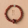 Pulsera Original de Sándalo Verde/Sándalo Rojo/Ébano Estilo Literario Antiguo para Usar Temperamento Zen Simple de Cuentas Cuadradas para Hombres y Mujeres