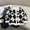 Ropa para niños, chaqueta cárdigan para niños, abrigo pequeño de punto para bebé para otoño e invierno con forro polar, unisex, cuello redondo, moderno, ligero, versátil