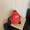 Mini bolsa pequena infantil, nova chegada da primavera de 2025, bolsa de ombro de lona com letras no peito, bolsa transversal moderna para meninas