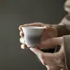 Xícara de Chá Japonesa Queimada em Forno Estilo Dinastia Tang e Song para Uso Doméstico, Conjunto de Chá Kung Fu, Xícara de Chá Fumada Queimada em Forno de Cerâmica, Xícara Única de Cerâmica