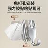 Gancho ligero de lujo, resistente, sin perforaciones, adhesivo para baño, inodoro, puerta trasera, sin costuras, para ropa y toallas.
