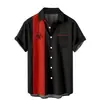 Camisa para Hombre de Estilo Nuevo Europeo y Americano Transfronteriza, Estampado Digital 3D, Versátil de Moda Casual de Manga Corta Tallas Grandes Ropa para Hombre