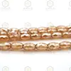 Cuentas Largas de Arroz Transparentes Facetadas Brillantes K9 de 6 mm de Gama Alta, Cuentas de Oliva, Cuentas de Vidrio de Cristal de Tambor de Cintura, Accesorios para Joyería con Cuentas