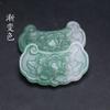Colgante de flor de peonía de esmeralda africana natural de 34x40 mm DIY accesorios antiguos para cadena de suéter de solapa prensada
