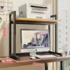 Estante de Almacenamiento para Impresora, Soporte Ajustable para Host de Computadora, Estante para Gabinete de Escritorio, Estante de Almacenamiento en Niveles para Escritorio
