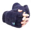 Luvas de pelúcia femininas de inverno quente estudante dedo aberto virar luvas luvas ao ar livre espessado à prova de frio popular on-line