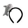 Diadema de Peluche de Delfín 3D Linda Forma de Animal Marino Pequeño Estilo Juvenil Maquillaje Lavado de Cara Divertido Fotografía Accesorios para la Cabeza