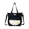 Bolso bandolera de gran capacidad de color contrastante estilo universitario bolso de hombro único para chica japonesa bolso de mano para estudiante para tutorías