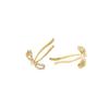 Chapado en Cobre Oro de 18 Quilates Alta Seguridad Zircón Colgante de Lazo Hecho a Mano DIY Colgante de Collar Pendientes Pendientes Material para Colgar