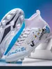 Zapatos de Fútbol de Caña Alta Transfronterizos para Niños y Niñas, Tacos Tf para Adultos, Zapatos Deportivos Profesionales Transpirables Antideslizantes con Tacos Largos