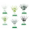 Planta de simulação Amazon eucalipto artificial 37cm folha de eucalipto única buquê de plantas verdes decoração de casa layout