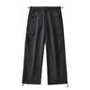 Pantalones de pierna ancha holgados de cintura alta con cordón ajustable, estilo europeo y americano, con bolsillos grandes, para mujer, primavera y verano, informales, modernos y con cordón ajustable.