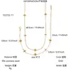 Acero Inoxidable Chapado en Oro de 18 Quilates Electrochapado al Vacío Flor de Circonita Estilo Simple Set de Joyería para el Trabajo Collar Pulsera para Mujer