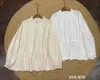 Primavera de 2026 Nova Camisa Feminina Gola Redonda Estilo Japonês Algodão Blusa Solta Top Versátil Cardigã Manga Longa Estilo Mori Transfronteiriço