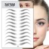 Pegatinas de Tatuaje Biónico 3D al por Mayor para Hombres y Mujeres Tatuaje de Cejas Simulado Semi-Permanente Impermeable de Larga Duración Bordado Artefacto de Cejas Perezosas