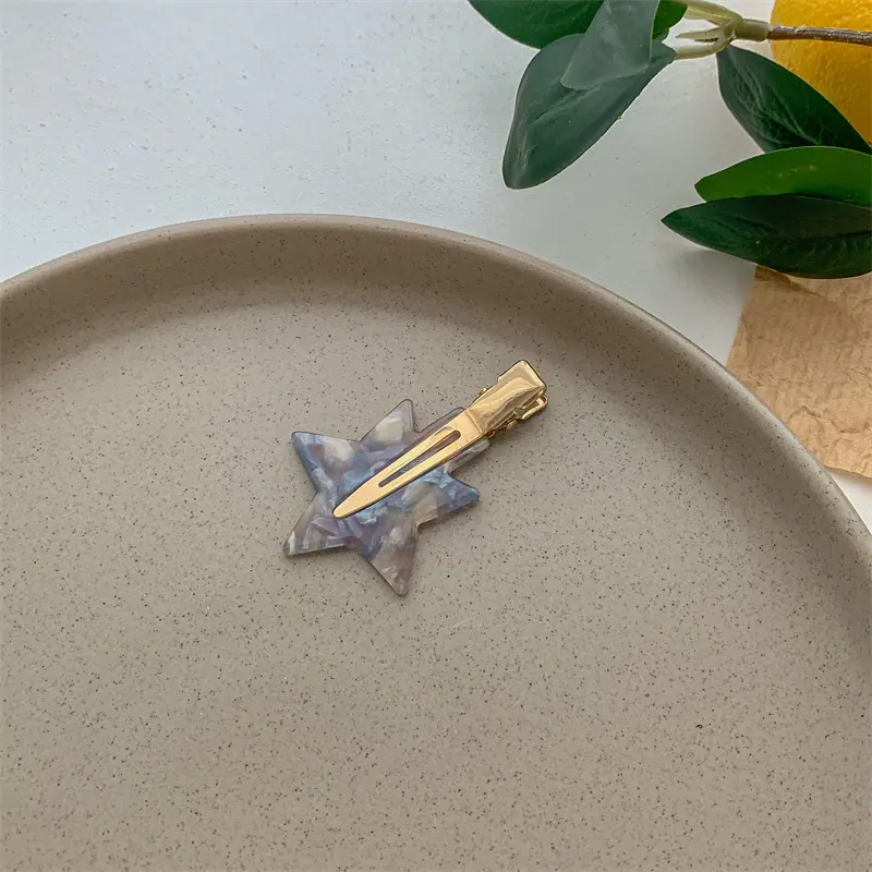 4#金色无痕发夹-梦幻紫