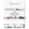 Pulsera de grava de piedra natural para tarjetas 2023 nueva moda femenina OL doble capa para hombres y mujeres pulsera de novias comercio exterior exclusivo