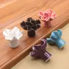 Puxador de Cerâmica para Guarda-Roupa, Armário, Gaveta, Porta de Sapateira Estilo Country, Puxador Moderno Minimalista Flor Crista de Galo de Furo Único, Venda Direta de Fábrica