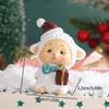 Mini Desenho Animado Família de Animais de Natal Pequenos Enfeites Micro Paisagem Decoração Acessórios Papai Noel Caixa Surpresa Artesanato