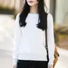 Colección Nueva Primavera 2026: Suéter de punto para mujer con cuello redondo y manga larga, Suéter fino sin costuras, Top versátil como capa base