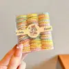 Coloridos pasadores de pelo de pulgar estilo coreano para niños y niñas, lindas diademas, dulces cordones para el pelo de niños, gomas elásticas de alta elasticidad, accesorios para el pelo