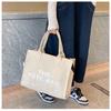 Hebei Baigou Lona para Equipaje Bolso de Mano Tote Color Sólido Letras Impresas Bolso Cruzado de Hombro Estampado de Letras