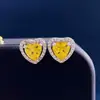 Collar de Corazón para Mujer Diseño de Nicho Ins Lujo Ligero Corazón de Melocotón Forma de Corazón Cadena de Clavícula Diamante Único Moda Venta Caliente Joyería de Transmisión en Vivo